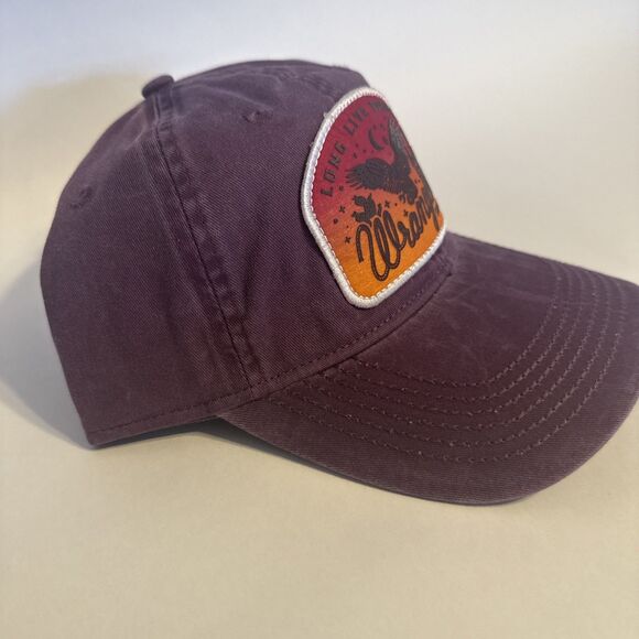 Wrangler Hat Long Live Cowboys Patch Purple adjustable Back New With Tags - Picture 2 of 6